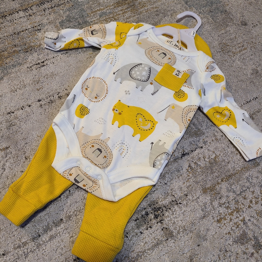 Baby Safari Animal Print 3 Piece Matching Set